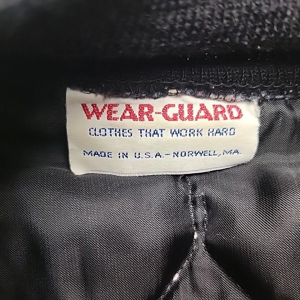 Vintage Wear-Guard  Jacket Mens Medium Navy Blue Quilted Bomber Work Made In USA